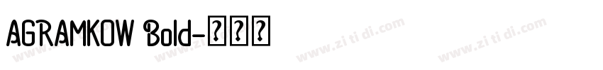 AGRAMKOW Bold字体转换